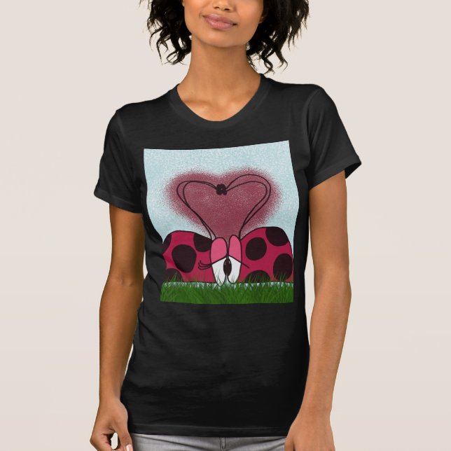 Cute Ladybug Couple  T-Shirt (Front)