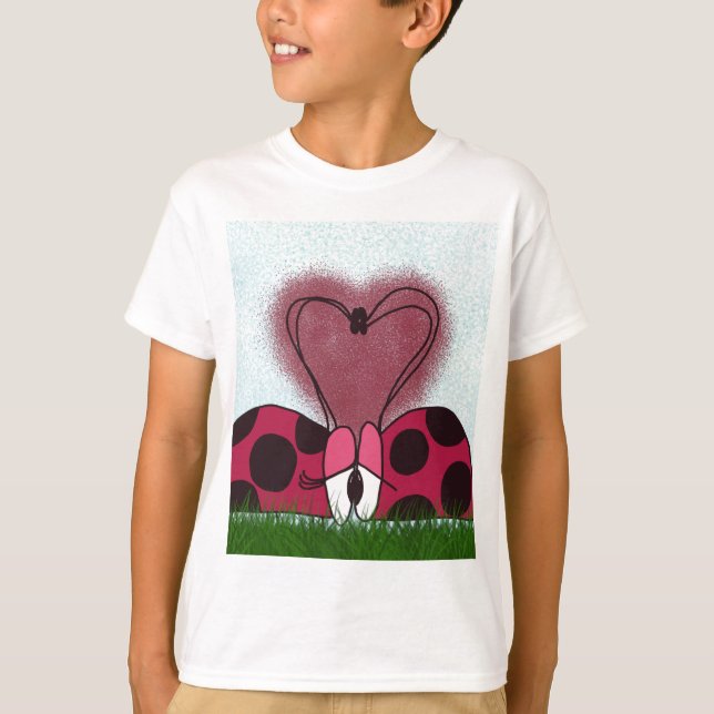 Cute Ladybug Couple  T-Shirt (Front)