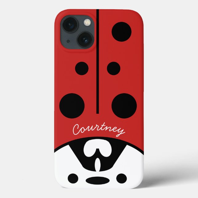 Cute Ladybug Customisable Case-Mate iPhone Case (Back)