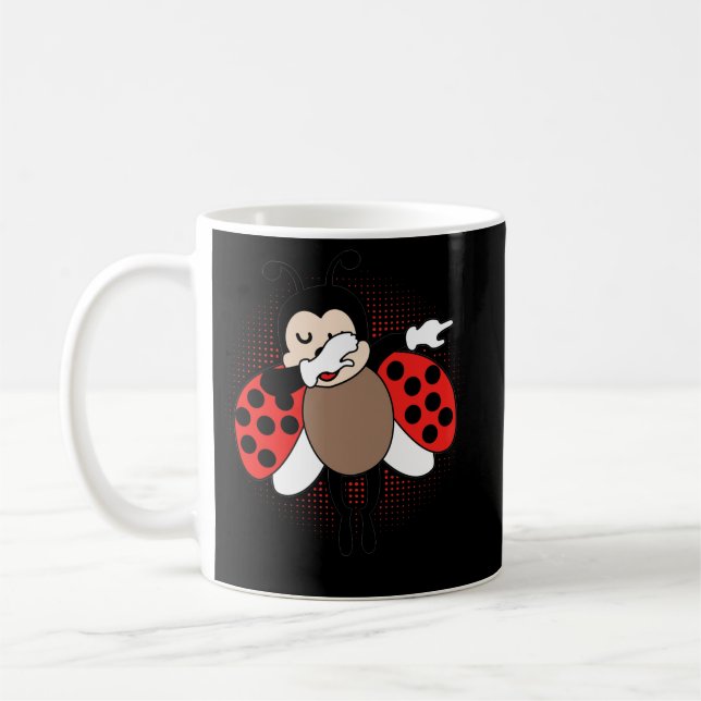 Cute Ladybug Dabbing Coffee Mug (Left)