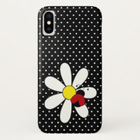 Cute Ladybug Daisy Polka Dot Pattern