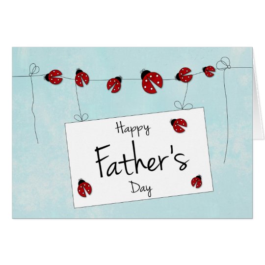 Cute Ladybug Design for Father’s Day Card