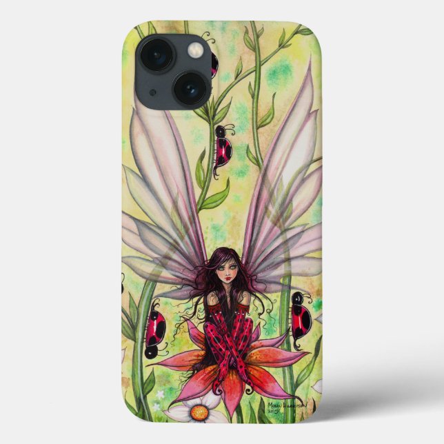 Cute Ladybug Fairy Fantasy Illustration Case-Mate iPhone Case (Back)