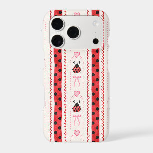Cute Ladybug Floral iPhone Case