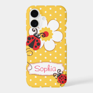 Cute ladybug girls name yellow