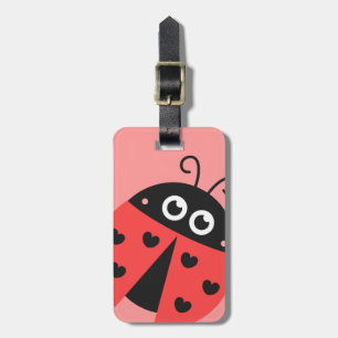 Cute Ladybug Girls Personalised Luggage Tag