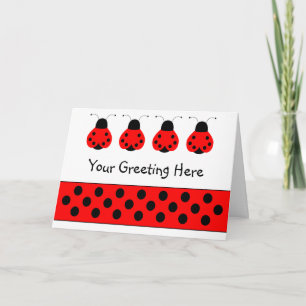 Cute Ladybug Greeting Card