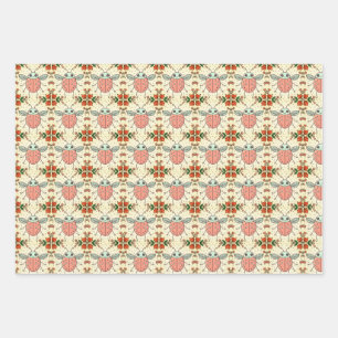 Cute Ladybug Hearts Lovebug Handdrawn Illustration Wrapping Paper Sheet