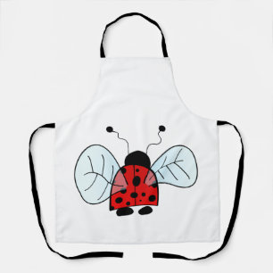 Cute Ladybug Illustration Apron