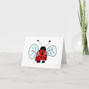 Cute Ladybug Illustration Card