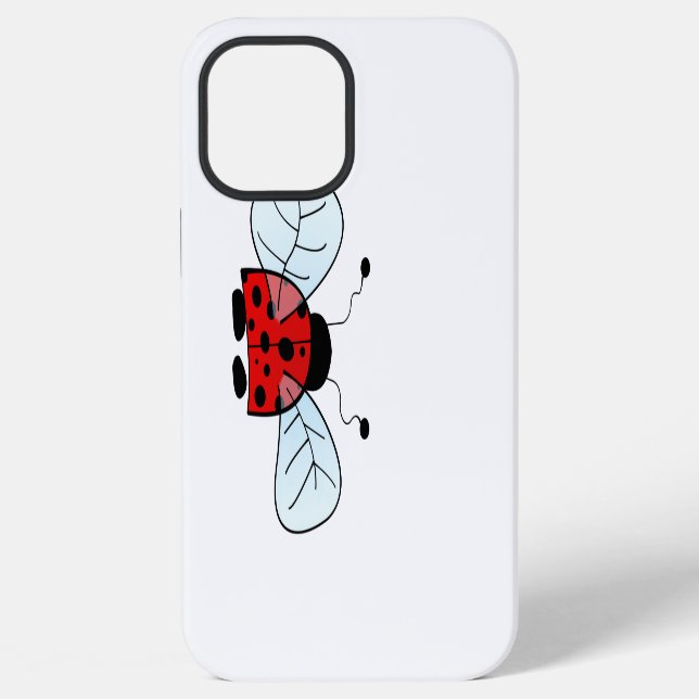 Cute Ladybug Illustration iPhone Case (Back)