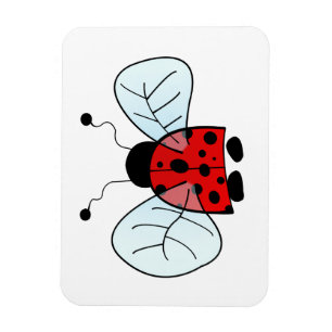 Cute Ladybug Illustration Magnet
