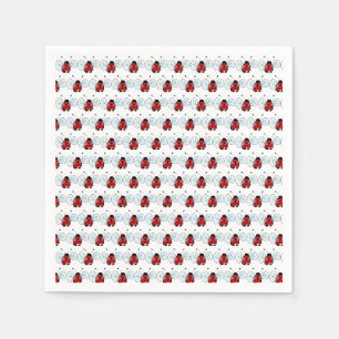Cute Ladybug Illustration Napkin