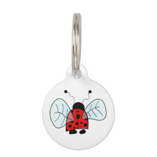 Cute Ladybug Illustration Pet Tag