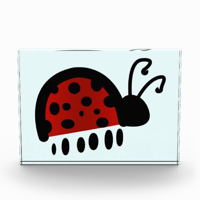 Cute Ladybug Illustration Photo Block (Front)