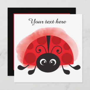 cute ladybug lover add text Note Card