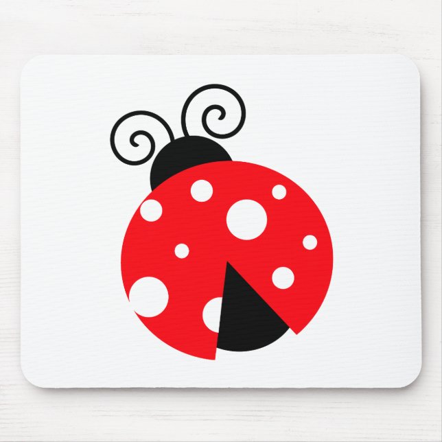 Cute Ladybug Mouse Pad (Front)