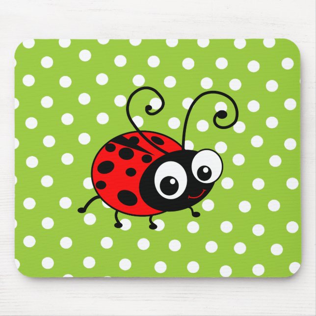 Cute Ladybug Mouse Pad (Front)