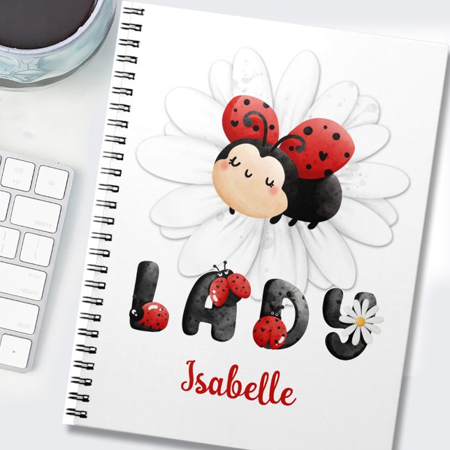 Cute Ladybug Name Girl Notebook  (Cute Ladybug Name Girl Notebook)