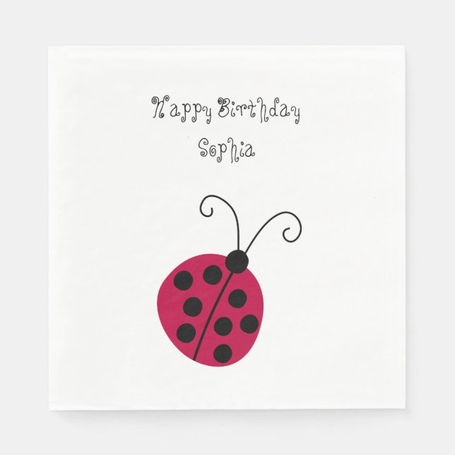 Cute Ladybug Napkin (Front)