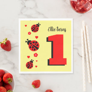 Cute Ladybug Paper Napkin