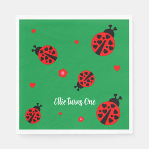Cute Ladybug Paper Napkin