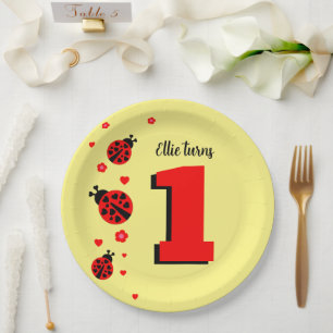 Cute Ladybug Paper Plate