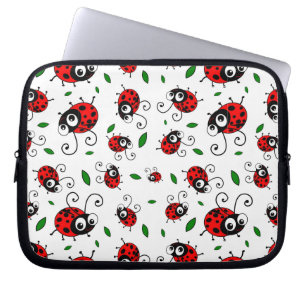 Cute ladybug pattern laptop sleeve