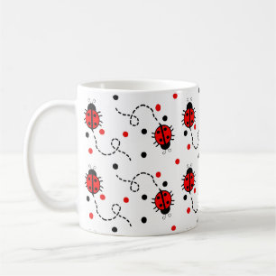Cute Ladybug Pattern Lovely Insect Nursery Coffee Mug