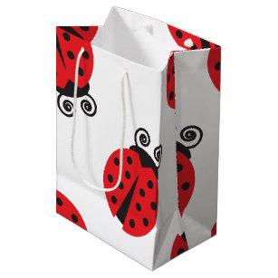 Cute Ladybug Pattern Medium Gift Bag