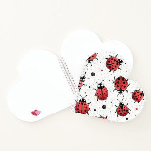 Cute Ladybug Pattern  Notebook