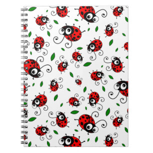 Cute ladybug pattern notebook