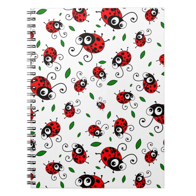 Cute ladybug pattern notebook (Front)