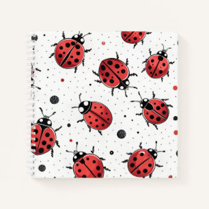 Cute Ladybug Pattern  Notebook