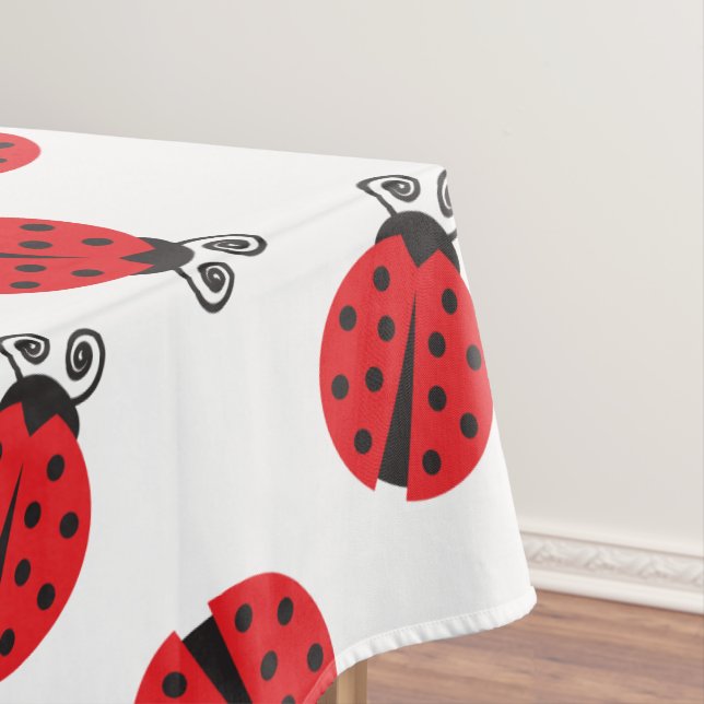 Cute Ladybug Pattern Tablecloth (In Situ)