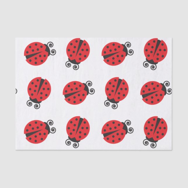 Cute Ladybug Pattern Tissue Paper (Front)