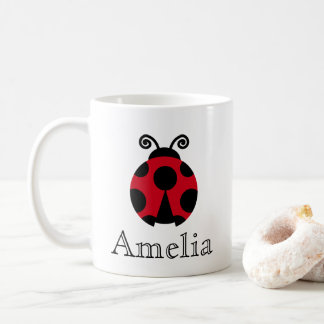 Cute Ladybug Personalised  Coffee Mug