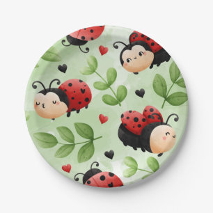 Cute Ladybug Plates