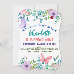 Cute Ladybug Polka dot floral Flower Birthday name