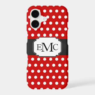 Cute Ladybug Polka Dots 3 Initials iPhone 7 Case