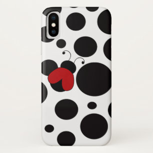 Cute Ladybug Polka Dots iPhone X Case