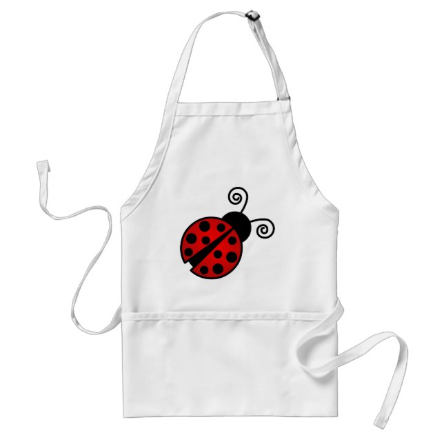 Cute Ladybug - Red and Black Standard Apron (Front)