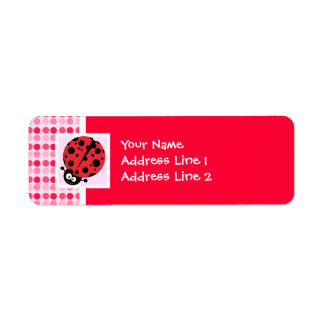 Cute Ladybug Return Address Label