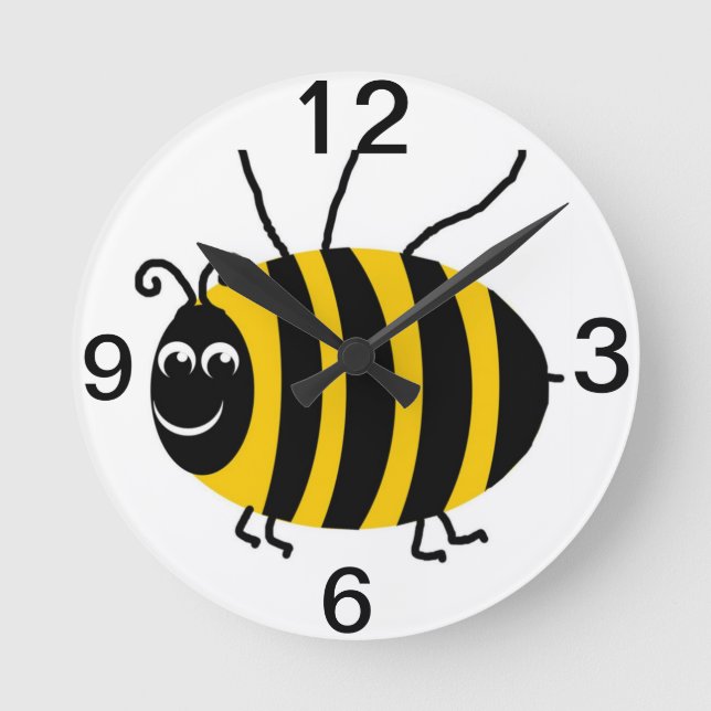 Cute Ladybug Round Clock (Front)