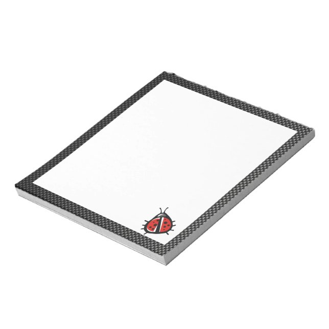 Cute Ladybug; Sleek Notepad (Rotated)