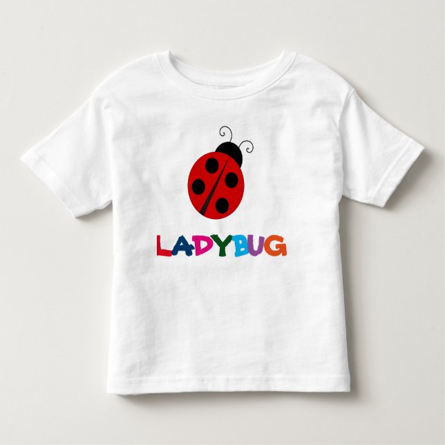 Cute Ladybug Summer Fun Toddler T-Shirt (Front)