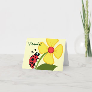 Cute Ladybug Thank You Card