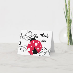 Cute Ladybug Thank You Notes