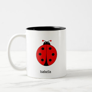 Cute Ladybug Two-Tone Coffee Mug