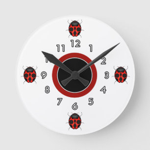 Cute Ladybug Wall Clocks